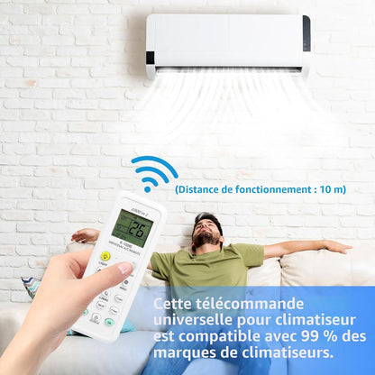  Telecommande Universelle Clim Pour LG, Gree, Midea, Toshiba, Haier, Daikin, Hitachi, Sharp, Samsung, Sanyo, Hisense Et Plus De 1000 Marques, Télécommande Climatiseur Universelle