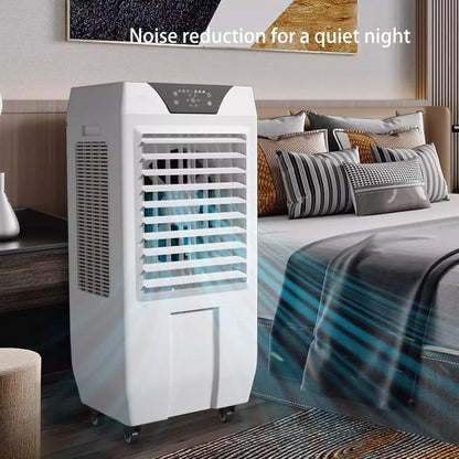 GENERIC Refroidisseur D'air Par évaporation Portable, Refroidisseur De Marais à 3 Vitesses Avec Cristaux De Glace, Idéal Pour Une Utilisation Sur La Terrasse Et Le Garage, Climatiseur Portable économe En