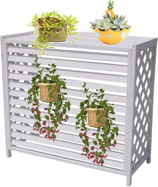  Grille De Protection Pour Climatiseur Et Support Pour Plantes Résistant Aux Intempéries En Bois IV Durable Pour Une Utilisation En Extérieur. Grille De Protection Pour Cl