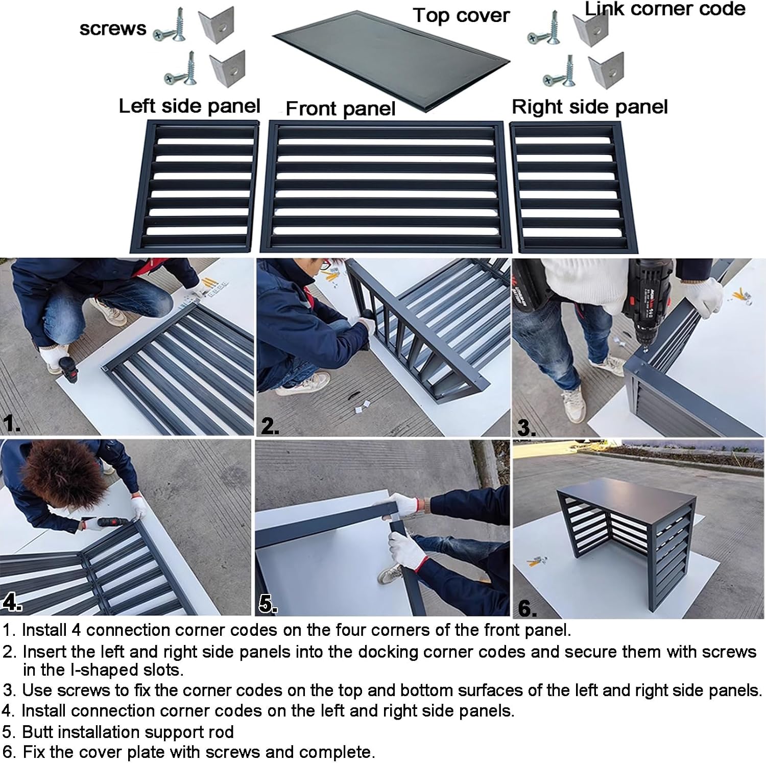 GENERIC Housse De Protection En Aluminium Pour Climatiseur Et Pompe à Chaleur, Résistante Aux Intempéries, Blanc Et Gris, 110 Cm, Parfaite Pour Une Protection Toute L'année