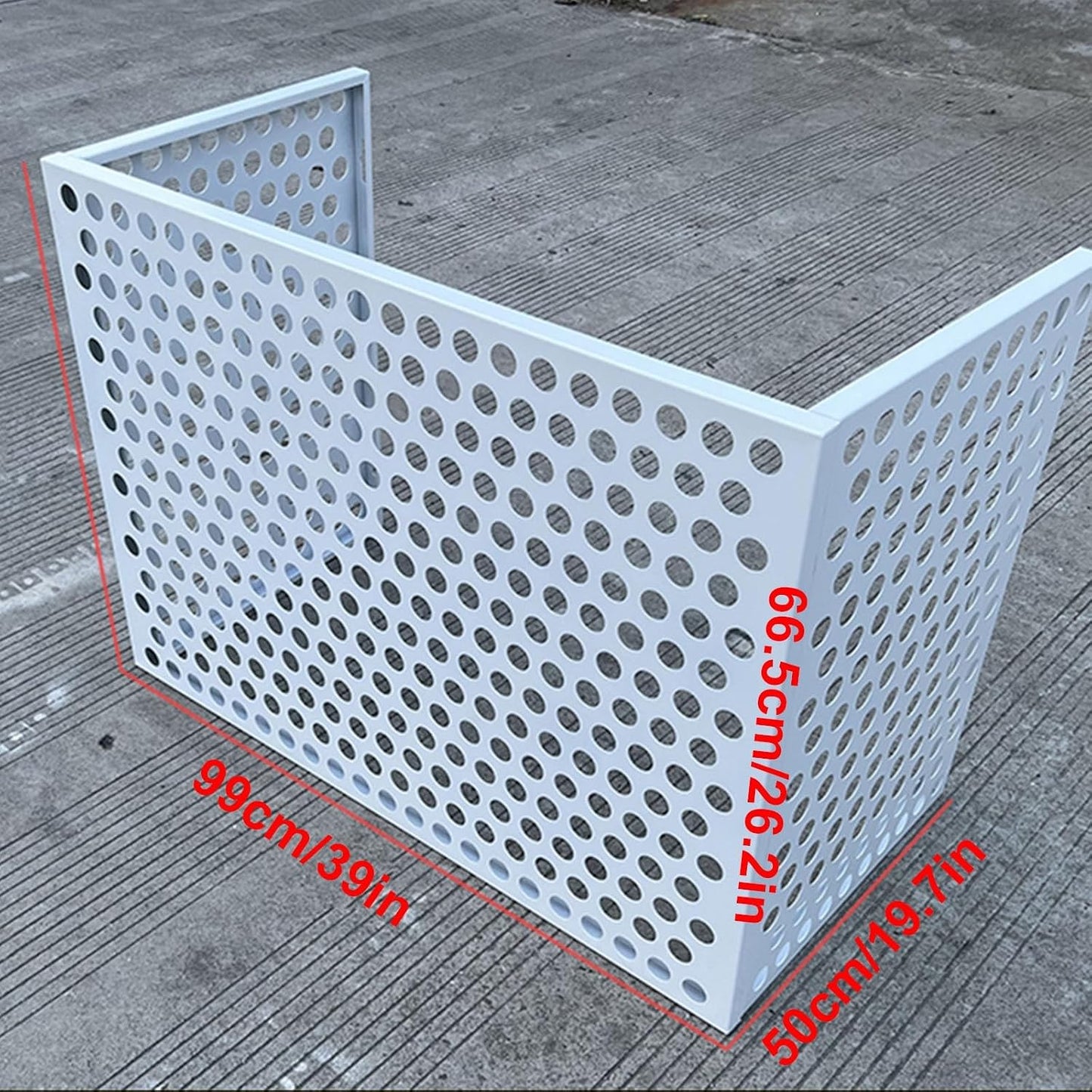 GENERIC Mini Housse De Climatiseur Divisée En Aluminium Résistant Aux Intempéries Pour Pompe à Chaleur Compatible Avec La Plupart Des Unités AC Externes Résistant Aux UV Installation Facile