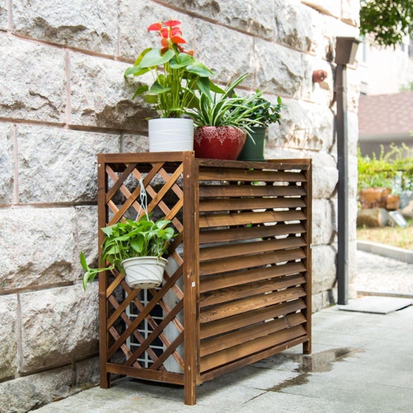 GENERIC Couvercle En Bois Pour Climatiseur Multifonction - Séparateur D'espace - Protection élégante Pour La Maison Et Le Bureau - Solutions De Climatisation élégantes.