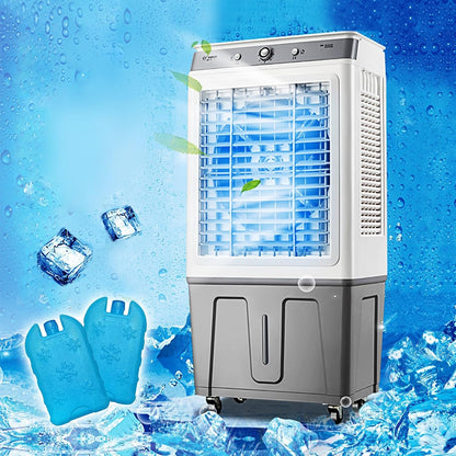  Refroidisseur D'air Portable Par évaporation De 116 Cm, Avec Remplissage Automatique Continu, Réservoir D'eau De 47,5 Litres, Oscillation à 120 °, 2 Blocs Réfrigérants, Ventilateur Pour Extérieur, I