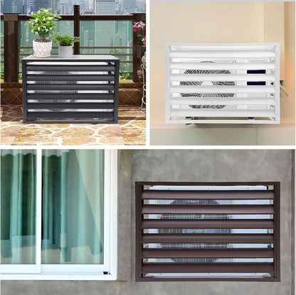  Housse De Protection Pour Climatiseur Extérieur – Protection En Aluminium Résistante Aux Intempéries Pour Pompes à Chaleur 1,5P/2 ~ 3P/5P – Clôture De Confidentialité AC Pour Protéger Contre Les
