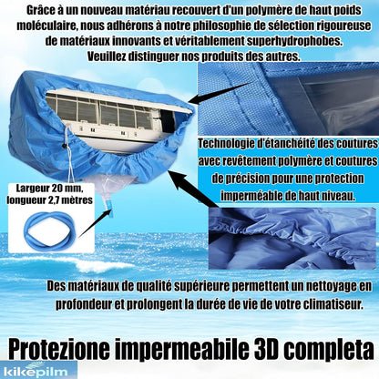 Kit De Nettoyage En Profondeur Pour Le Nettoyage De Climatiseur, Sac De Nettoyage De Climatiseur Avec Tuyau D'eau (13 Pièces, Grand, Bleu Ciel)