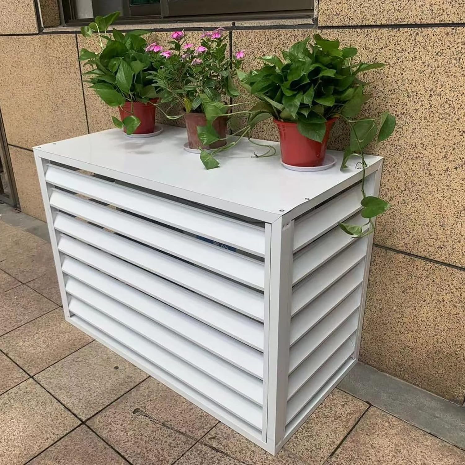 GENERIC Housse De Protection Pour Climatiseur Extérieur - Clôture De Protection Pour Unités De Climatisation - Hide & Shield - Pour Unités De Condensation Extérieures - Résistante Aux Intempéries
