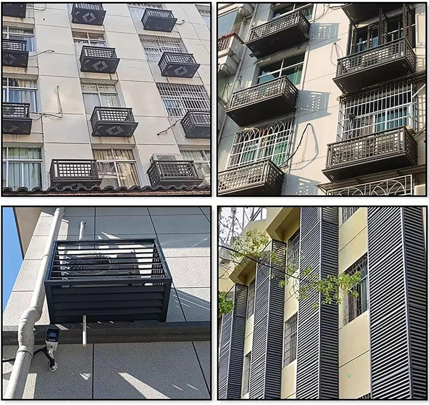 Couvertures En Aluminium Pour Unités Extérieures Résistantes Aux Intempéries Pour Climatiseur Et Pompe à Chaleur, Mini Housse Séparée, Protection Extérieure Durable, Compatible Avec Clôture D'intimité