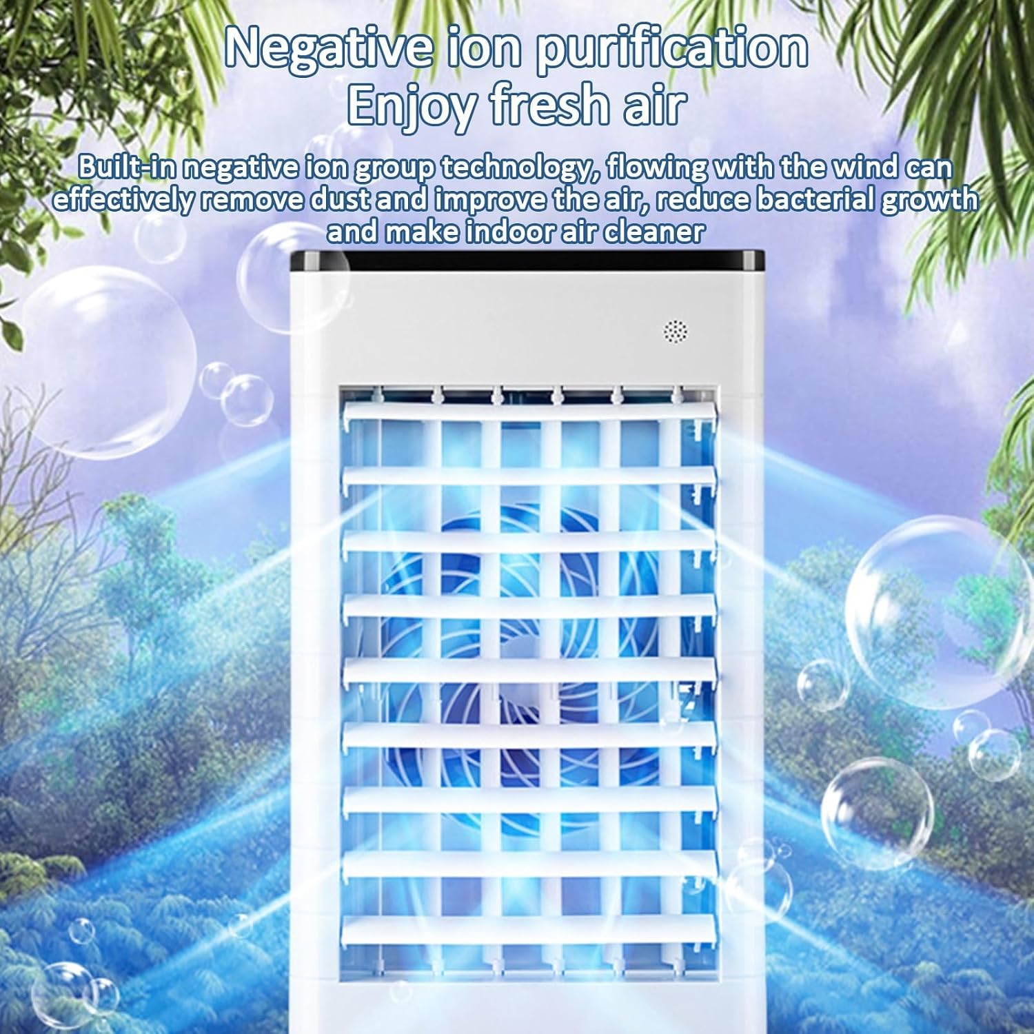GENERIC Réservoir De Refroidisseur De Soirée 35L, Portable Avec Rouleaux Et Boîtes à Glace, Ventilateur Silencieux Pour L'intérieur/extérieur, Refroidissement Et Humidification Efficaces, Idéal Pour Le Bure