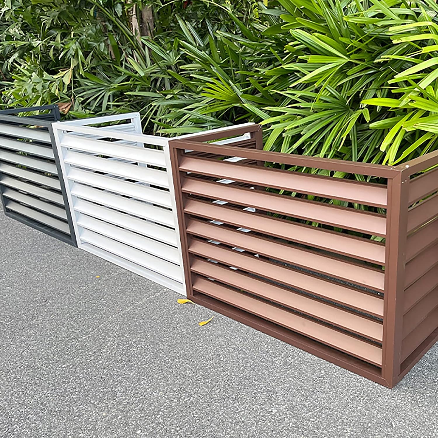 GENERIC Housse De Protection Pour Climatisation Extérieure – Protection Anti-vol Pour Climatiseur Toutes Saisons – Clôture Décorative Pour Unités De Climatisation Extérieures.