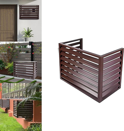 GENERIC Housse De Pompe à Chaleur En Alliage D'aluminium Pour Climatiseur Extérieur 2-3P - Clôture Et Support De Fleurs - Réduction Du Bruit - Accessoires Pour Un Meilleur Attrait De Trottoir