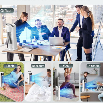 GENERIC Refroidisseur D'air Portable De Climatisation De Refroidisseur D'air évaporatif Avec 180°Auto Oscillation 3 Vitesses à Distance 10H Minuteur 3-en-1 Ventilateur De Refroidissement D'air Avec Télécomman