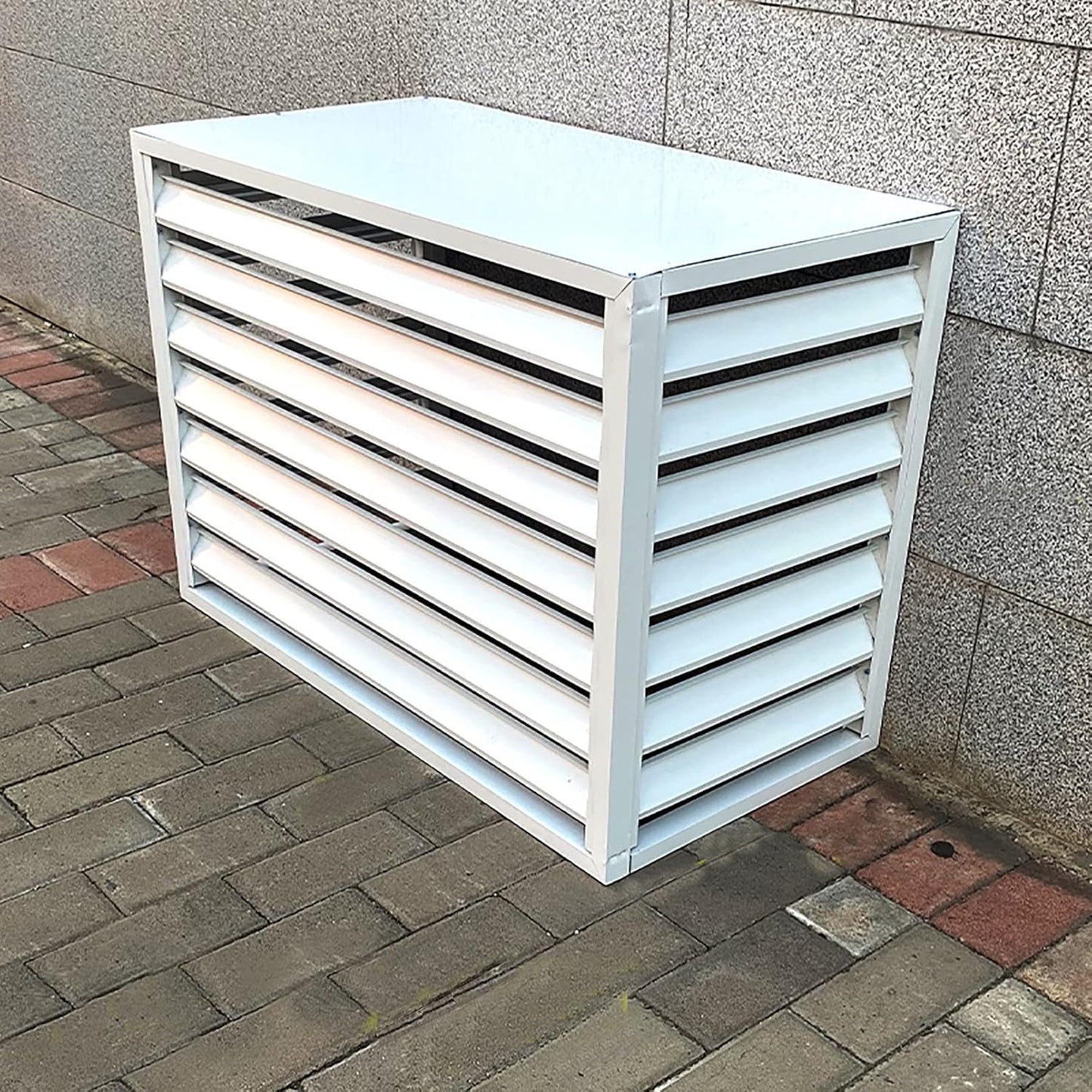 GENERIC Housse De Protection En Aluminium Pour Climatiseur – Housse De Protection Contre Les Intempéries Pour Unités Extérieures, Clôture D'intimité, Protection Centrale Du Climatiseur, Idéale Pour Une