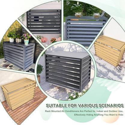 GENERIC Housse De Protection En Aluminium Pour Climatiseur - Résistant Aux Intempéries - Pour Extérieur - Protection Contre Le Condensateur - Assemblage Facile - Protection Toutes Saisons