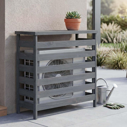  Mendler Habillage Pour Climatiseur/échangeur Thermique HWC-Q15, Cache En Bois Certifié MVG 78 X 84 X 32 Cm - Couleur Naturelle