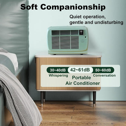 GENERIC Climatiseur Portable Avec Mode Déshumidificateur, Minuterie 12 Heures Et Contrôle De Bouton Pour La Chambre, L'appartement Ou Le Camping
