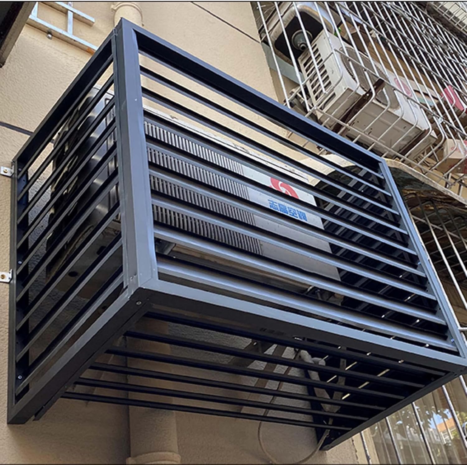  Housse De Climatiseur D'extérieur En Aluminium Résistant Aux Intempéries – Bouclier Décoratif Pour Unités AC Et Poubelles – Protection Pour équipement Et Unités D'extérieur