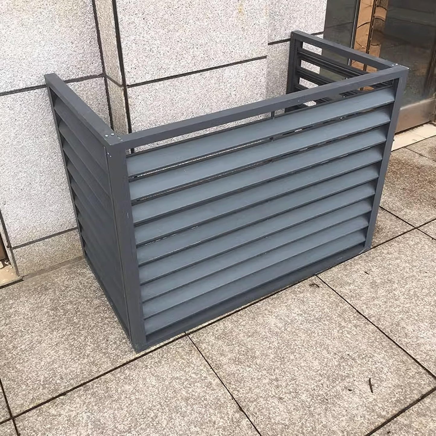  Housse De Protection En Aluminium Pour Climatiseur Extérieur, Imperméable Et Résistante Aux UV, Convient Aux Tailles 5P (120 X 70 X 150 Cm), Marron Et Résistante Aux Intempéries