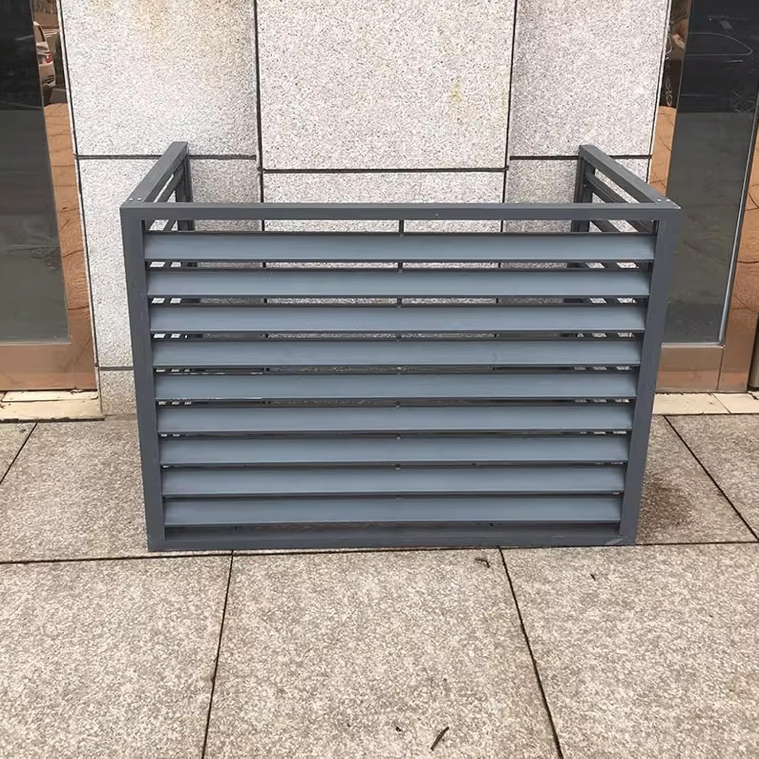  Housse De Protection En Aluminium Pour Climatiseur Extérieur, Imperméable Et Résistante Aux UV, Convient Aux Tailles 5P (120 X 70 X 150 Cm), Marron Et Résistante Aux Intempéries
