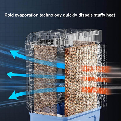 GENERIC Refroidisseur D'air évaporatif Portable, Refroidisseur De Marais Industriel Avec 3 Vitesses De Vent, Flux D'air Longue Portée Pour Usine, Entrepôt, Restaurant, Maison, Design Facile à Déplacer