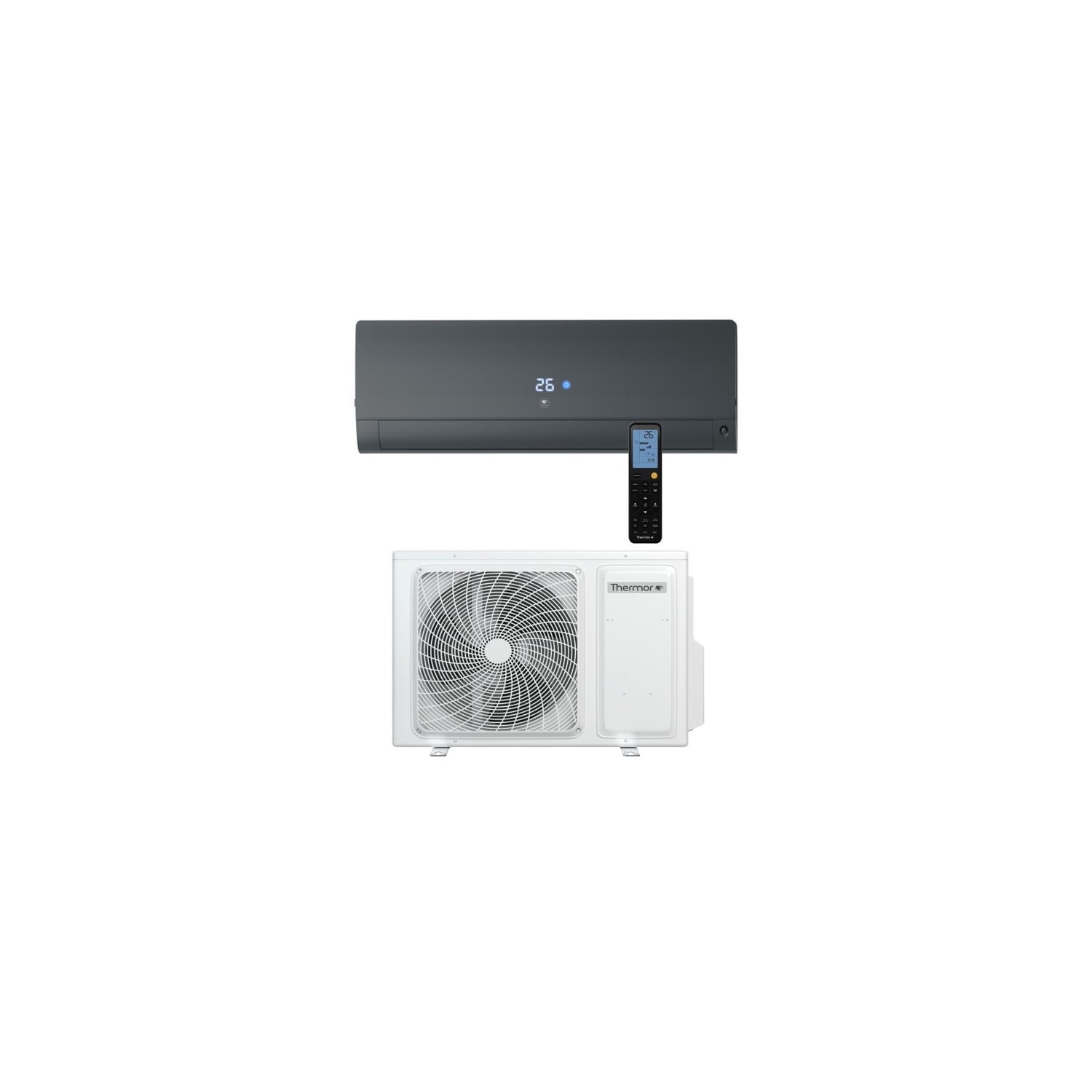  Climatisation Unité Extérieure 4.2 Kw Et Unité Intérieure Noire Nagano - Thermor